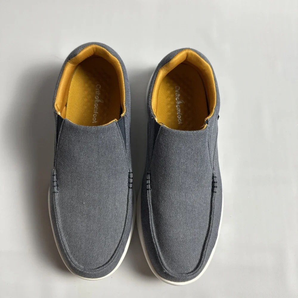 Ortho Comfoot Coastal Grandpa Quiet Luxury Slip On Loafers US 11.5 EU45 Gray
